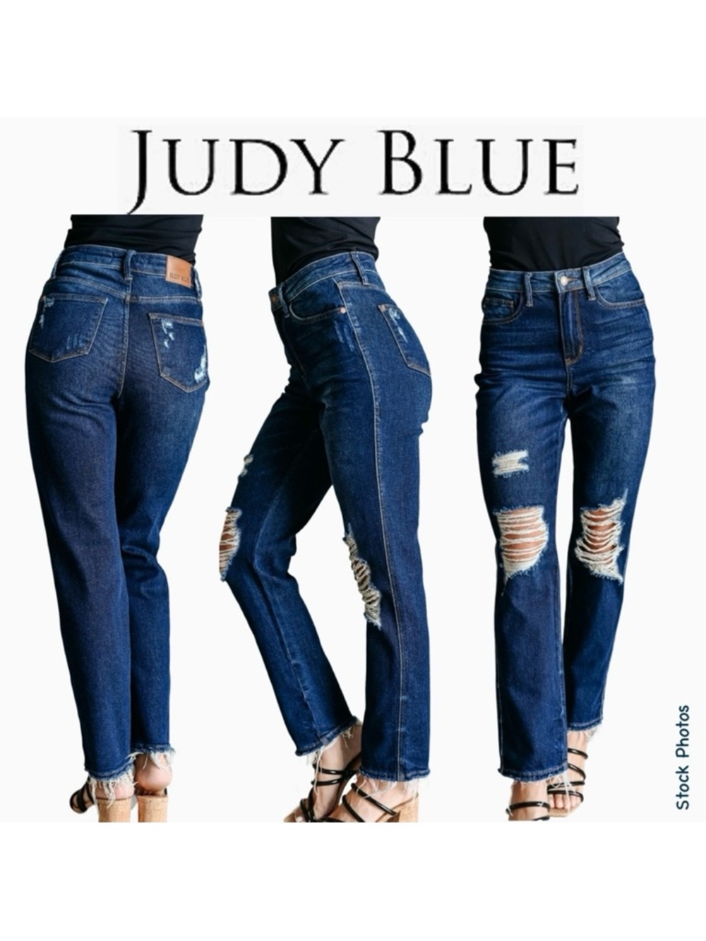 Judy Blue High Waist Rigid Magic Heavy Destroy
Straight Jeans 88819 (7/28)